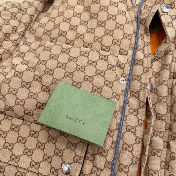 Gucci x The North Face Brown Logo Puffer Jacket - Picture 2 of 4